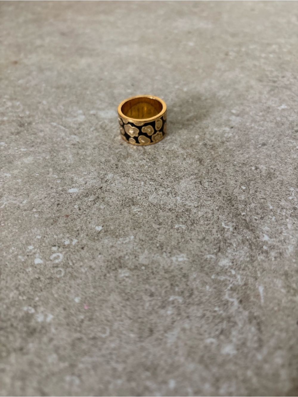 Gold-Tone Leopard Wide Ring - Women's Jewelry